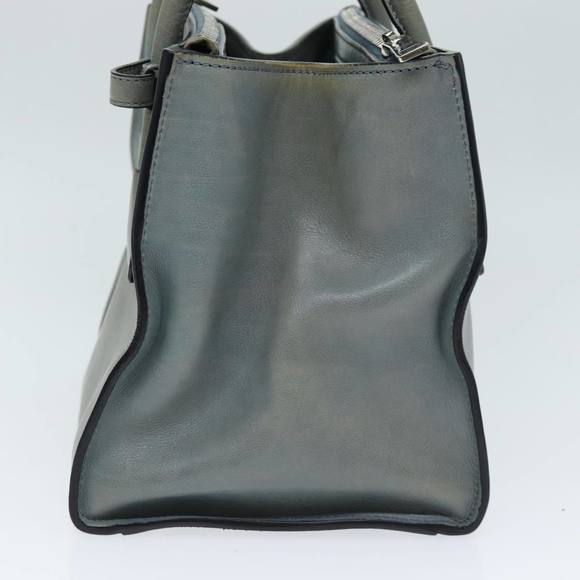 PRADA Hand Bag Leather 2way Gray Auth 72026 - Picture 4 of 16